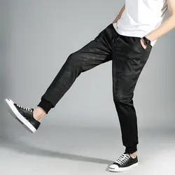 Новые модные брюки мужские тренировочные камуфляжные брюки тренировочные Штаны однотонные узкие Штаны открытом воздухе бегунов тонкий