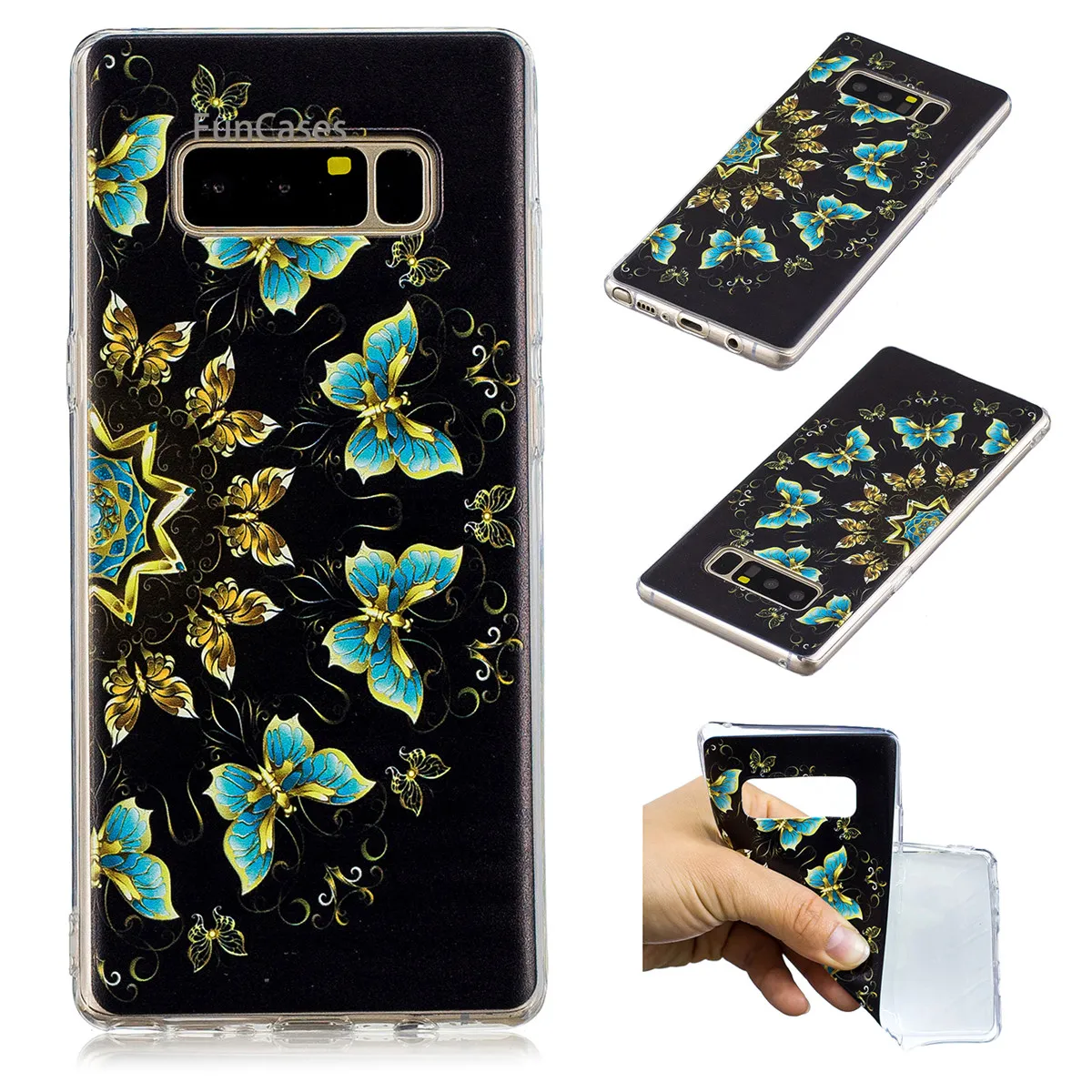 Lovely Elephant Case sFor Coverage Samsung Note 8 Soft Silicone Back Cover Telefoon Glossy Cellphone Case Samsung Galaxy Note 8
