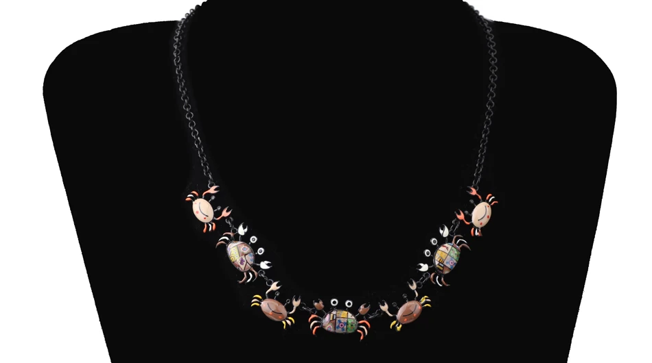 WEVENI массивное ожерелье-чокер в виде краба, подвески, эффектный цепной воротник, новейшие аксессуары для животных океана, ювелирные изделия для женщин