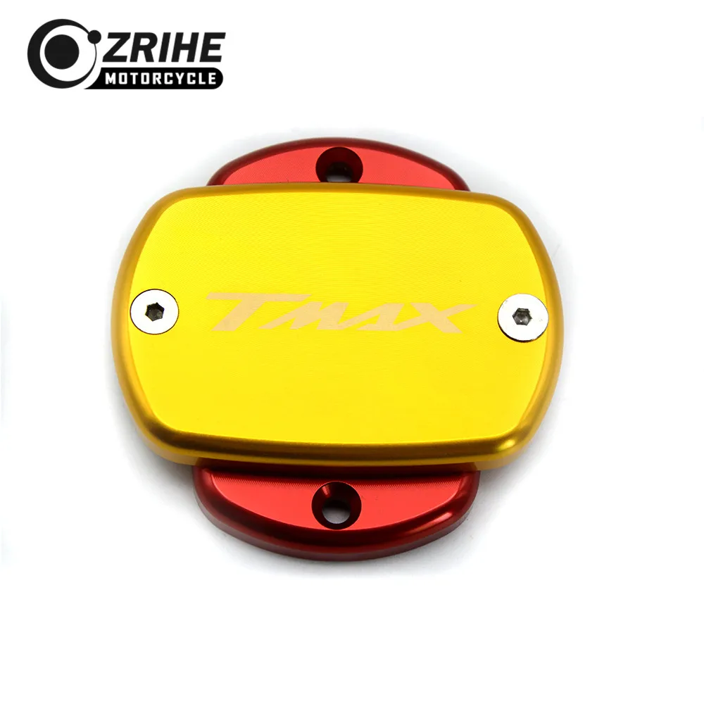 LOGO(TMAX) Motorcycle CNC Brake Fluid Reservoir Cap cover For Yamaha Tmax 530 TMAX530 500 T-MAX  T-MAX 500 2008-2016