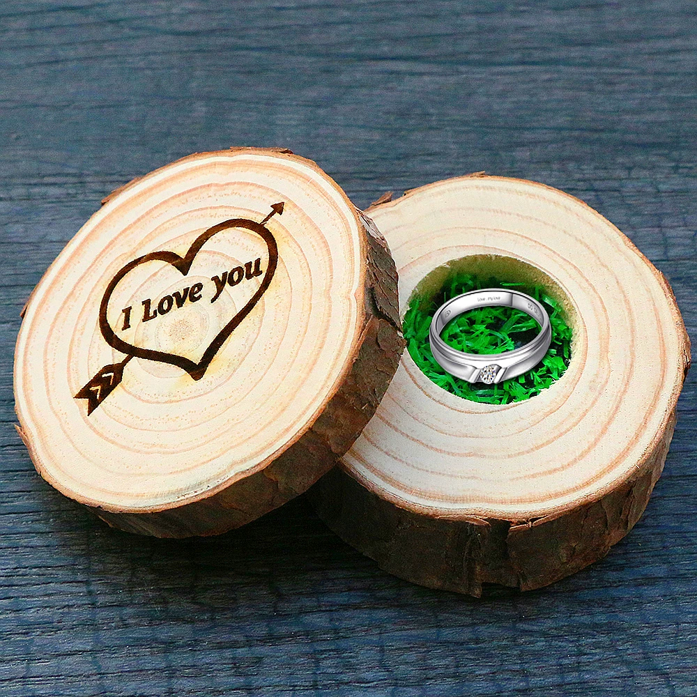 I LOVE YOU font b Jewelry b font Wedding font b Ring b font Earring Case