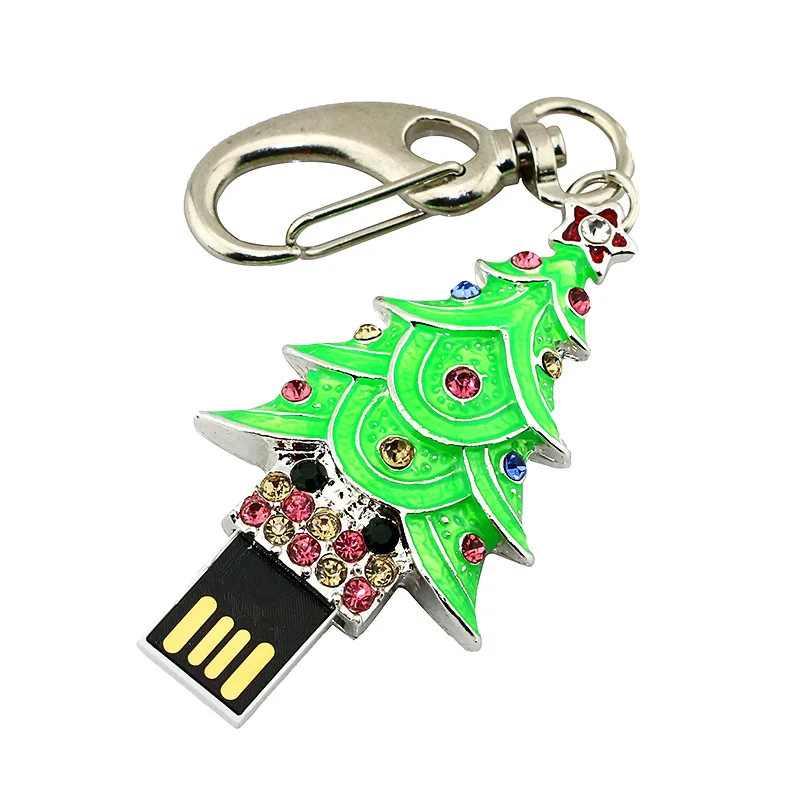 Металлическое рождественское ожерелье Usb персонажи мультфильмов 64 ГБ USB 2,0 флэш красный дом карта памяти накопитель U диск