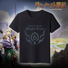 Record of grancest War аниме унисекс футболка Летняя футболка с короткими рукавами футболки красивые узоры цвет черный