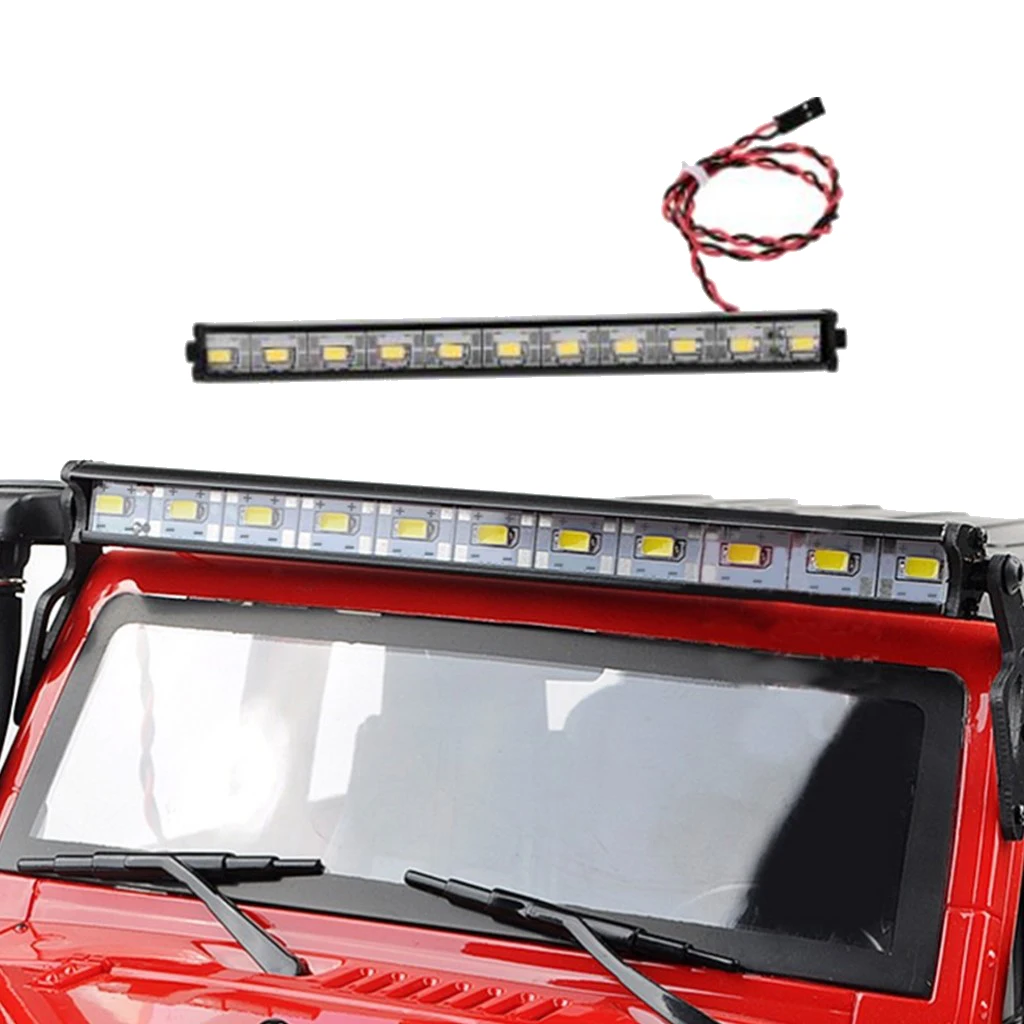 RC Car Roof LED Light Bar 11 LED Light Bar Bright Lamp RC Accessories for 1/10 RC Crawler Truck Remote Control Parts