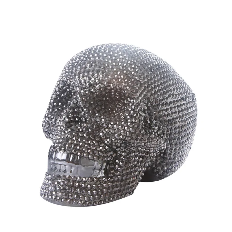 

Resin Craft Piggy Bank Home Decoration Cash Coin Saving Money Box Creative Diamond Skull Ornaments Piggy Box