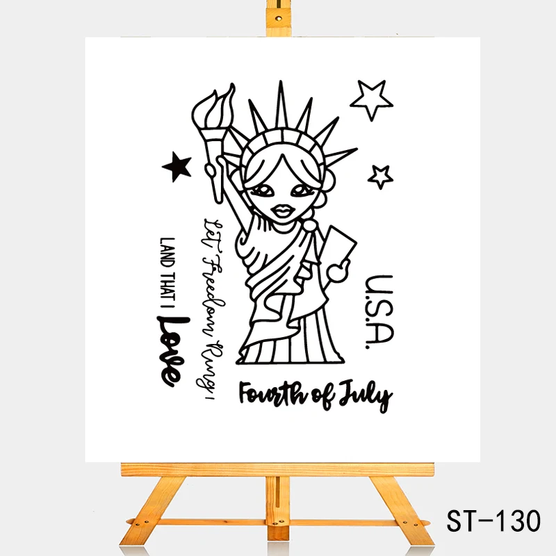 

ZhuoAng Torch goddess Transparent Clear Stamps / Silicone Seals for DIY scrapbooking photo album/Card Making