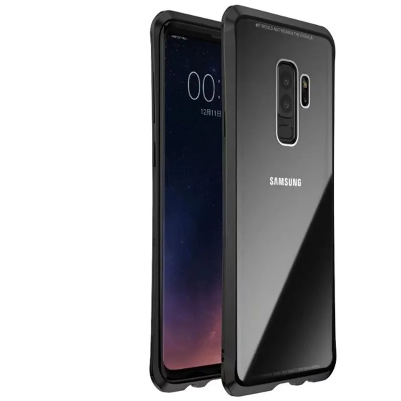 Luphie чехол для samsung Galaxy S9 плюс металлический бампер закаленного Стекло задняя крышка для samsung S9 Алюминий прозрачный чехол из ТПУ