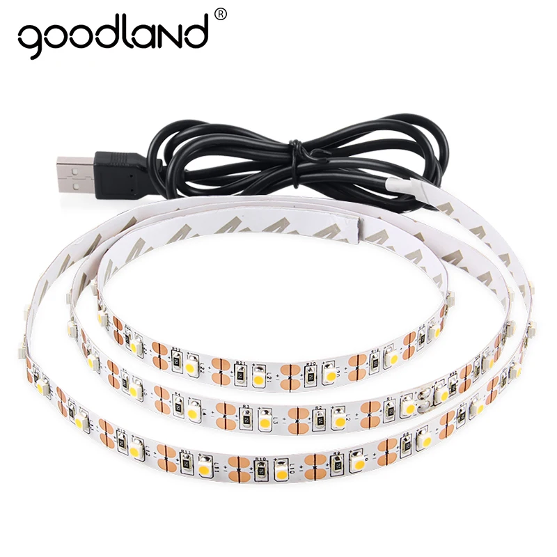 Светодиодная лента Goodland гибкая светящаяся SMD 3528 с питанием от USB 2 м 3 5 в