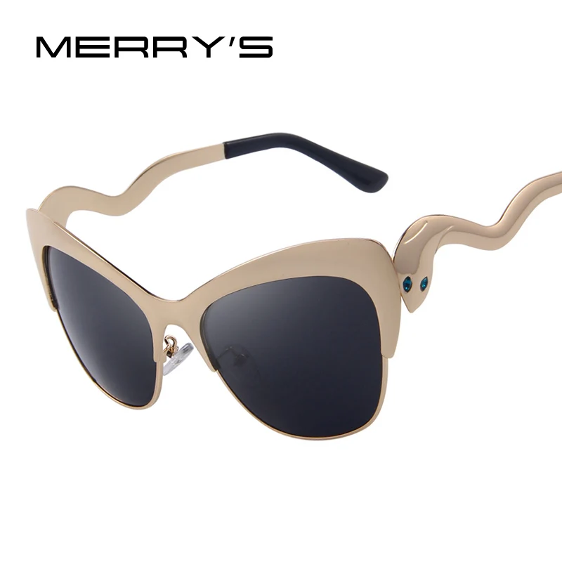

Women Cat Eye Sunglasses Retro Oval Frame Sunglasses Rhinestone Eye Snake Legs UV400