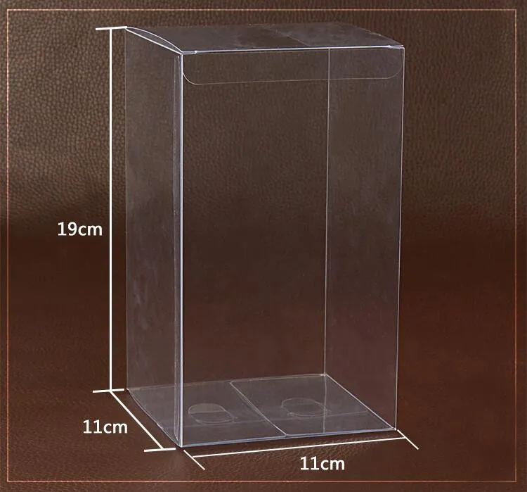 30 шт. 11*11*19 см прозрачный пластик ПВХ коробка упаковочные коробки для подарков/шоколада/конфет/косметики/ремесла квадратный прозрачный ПВХ коробка