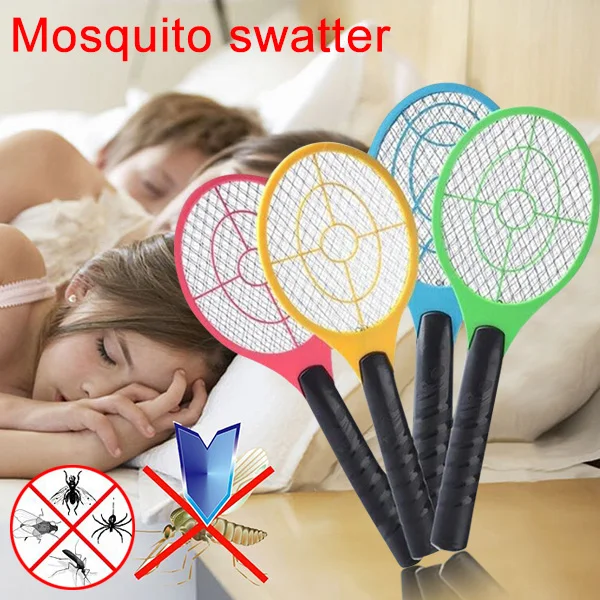 

Hand Racket Electric Swatter Home Garden Insect Bug Bat Wasp Zapper Fly Mosquito Pest Control DAG-ship