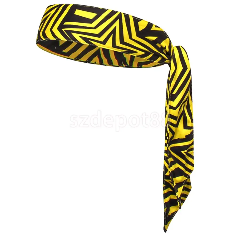 Sports Head Tie Sweatband Headband Turban Hair Band, Absorbs Sweat & Moisture Wicking For Running, Basketball, Tennis, Yoga