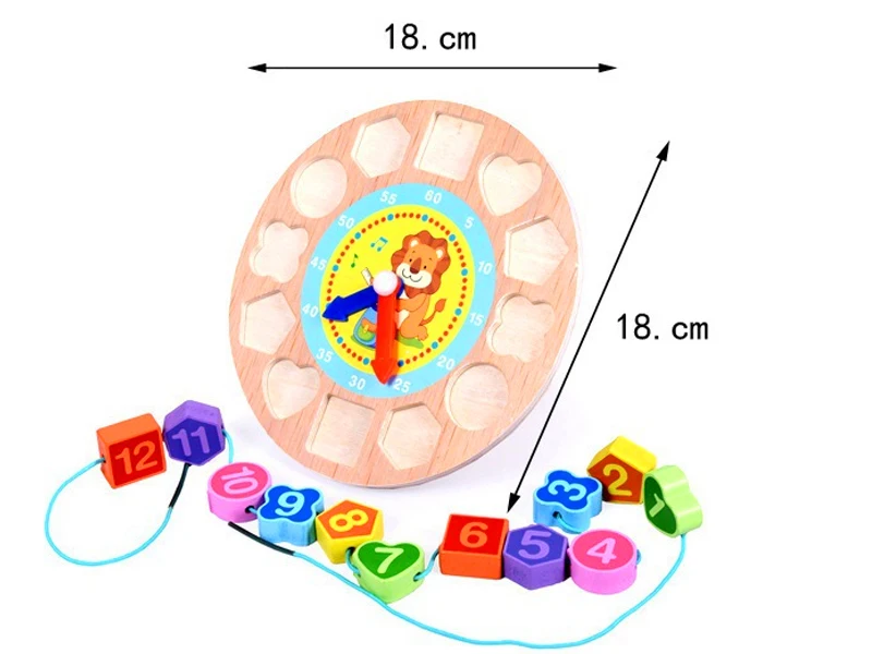 1 Набор часов игрушки 4 модели для детей DIY животные Дерево 3d Пазлы Мультяшные Развивающие игрушки для детей жемчуг деревянные цифровые часы игрушки