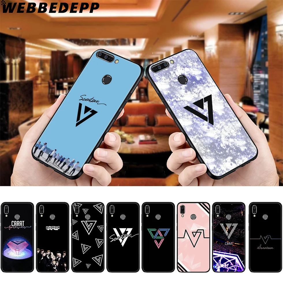 WEBBEDEPP Seventeen Bands мягкий чехол для Huawei P8 P9 P10 P20 P30 Lite Pro P Smart Z Plus 2019 Y6 Prime 2018 2017 Mini |
