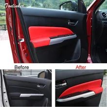 Tonlinker наклейки для SUZUKI Vitara-18 автомобильный Стайлинг 8 шт. из искусственной кожи Автомобильный Дверной подлокотник анти-грязный коврик наклейки