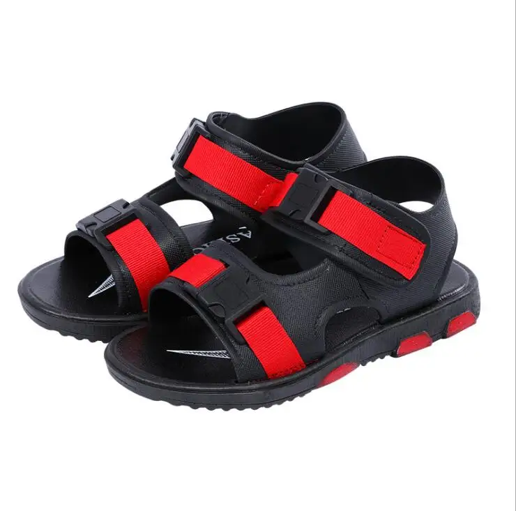 Список г. Летняя новая детская повседневная обувь нескользящие пляжные туфли для девочек с мягкой подошвой, детские сандалии Студенческая обувь для диких мальчиков - Цвет: Красный