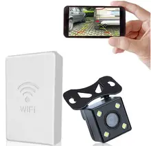 Обновления WI-FI в авто резервного заднего вида Камера vechile беспроводные камеры HD для Android устройства iOS для любого Тюнинг автомобилей 12 В