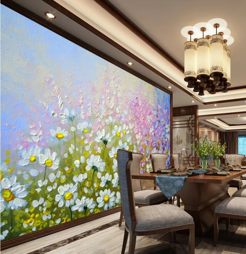 Wallpapers YOUMAN Custom Flowers Oil Floral Wallpaper for Walls Bedroom Wall Decor Ideas Photo Wallpaper for Bedroom Decor Wall