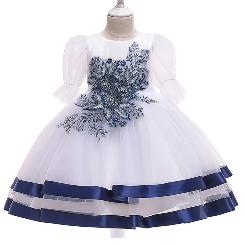 

Summer Girls Dress Kids Princess Dresses for Girls Striped Flowers Princess Dress Fashion Baby Toddler Clothes