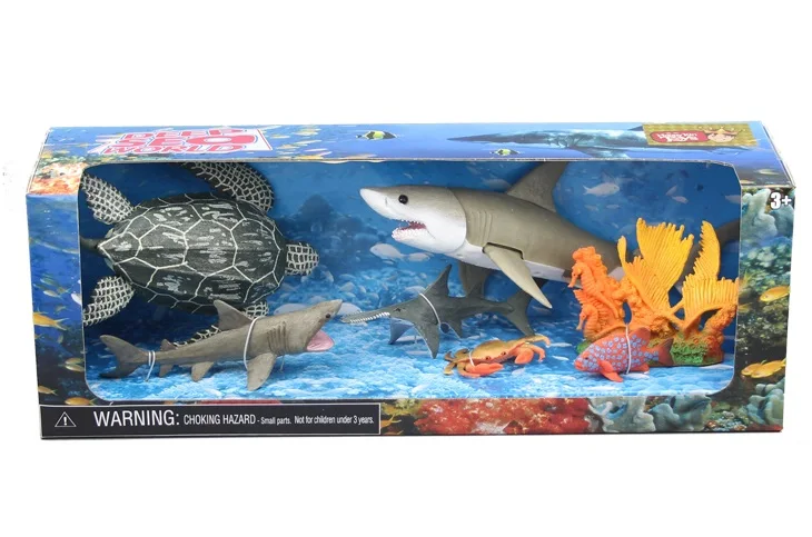 Морские животные игрушка модель подвижных суставов хорошее качество большой кит Акула Осьминог дельфины кальмары коралловые животные - Цвет: Фиолетовый