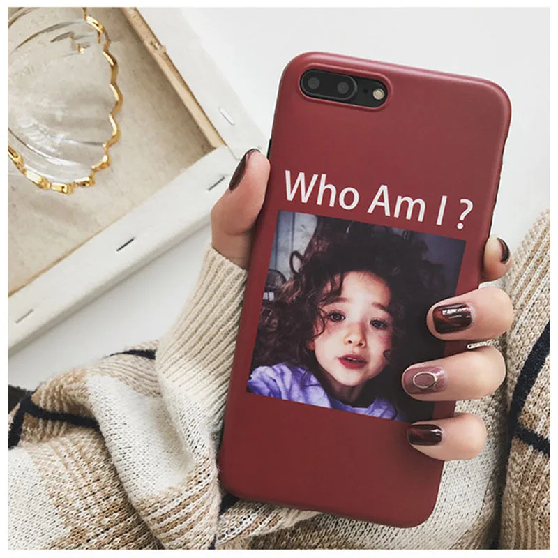 

Wine Red Illustrator Girl X Apple6 Mobile Shell IPhone7plus/6s/8