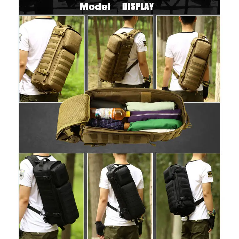 Мужской нагрудный рюкзак на ремне, мужской рюкзак на одно плечо, большой мужской рюкзак для путешествий в стиле милитари, сумки через плечо, уличный рюкзак, сумка