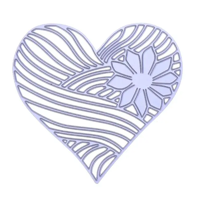 1pcs heart flower metal cutting dies embossing template for