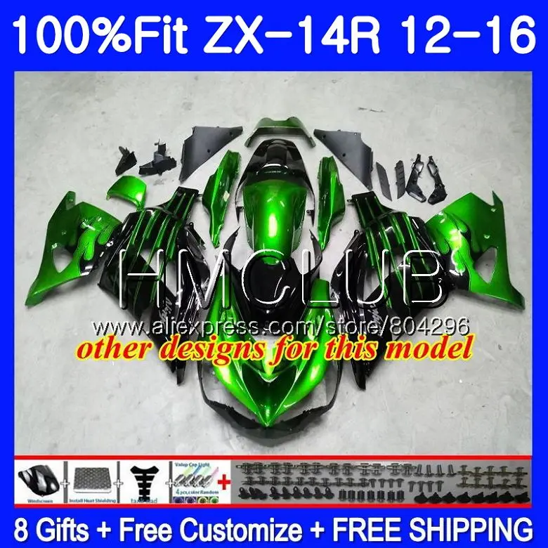 Инъекции для KAWASAKI NINJA ZX 14R ZX14R 12, 11, 13, 14, 15, 16 лет 50HM. 9 ZZR1400 ZX-14R красный белый 2011 2012 2013 обтекатель