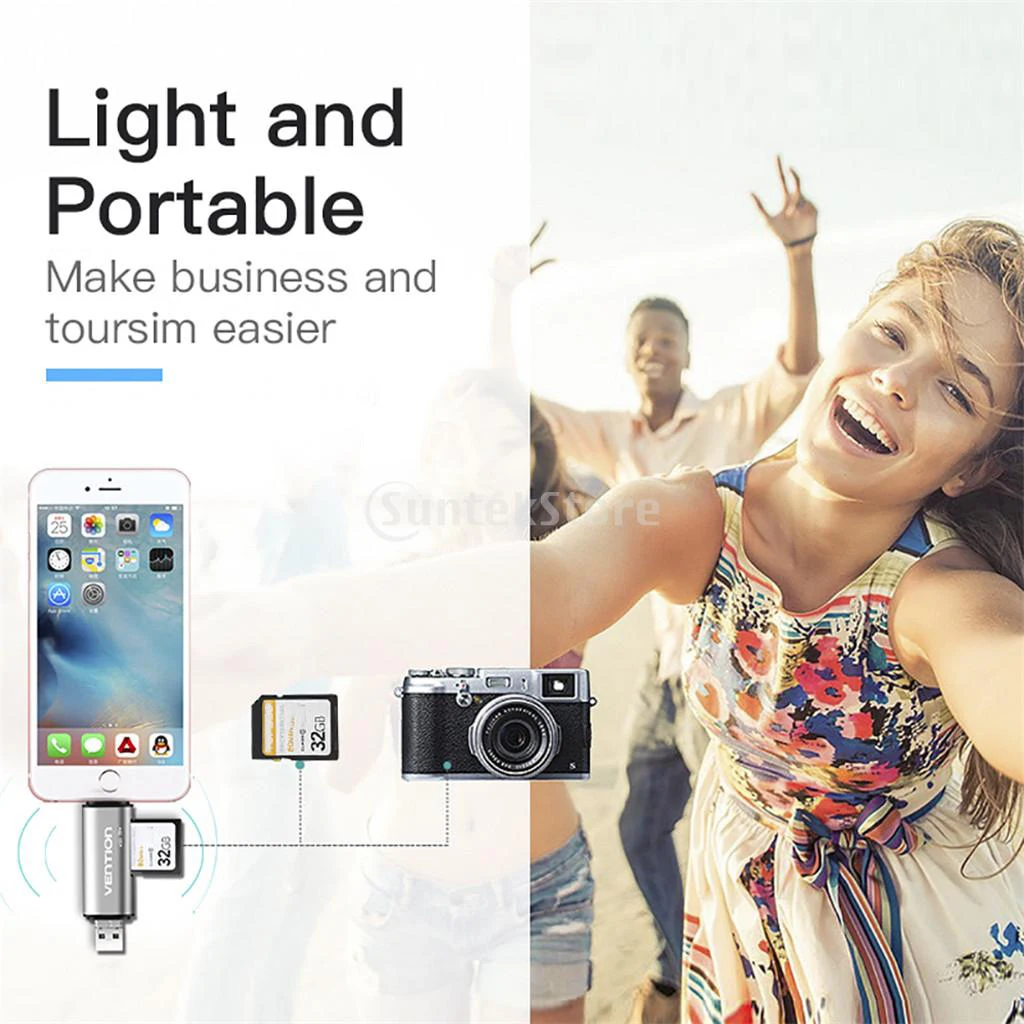 

USB2.0 Memory Card Reader High Speed OTG Data Reader for Mobile PC Camera