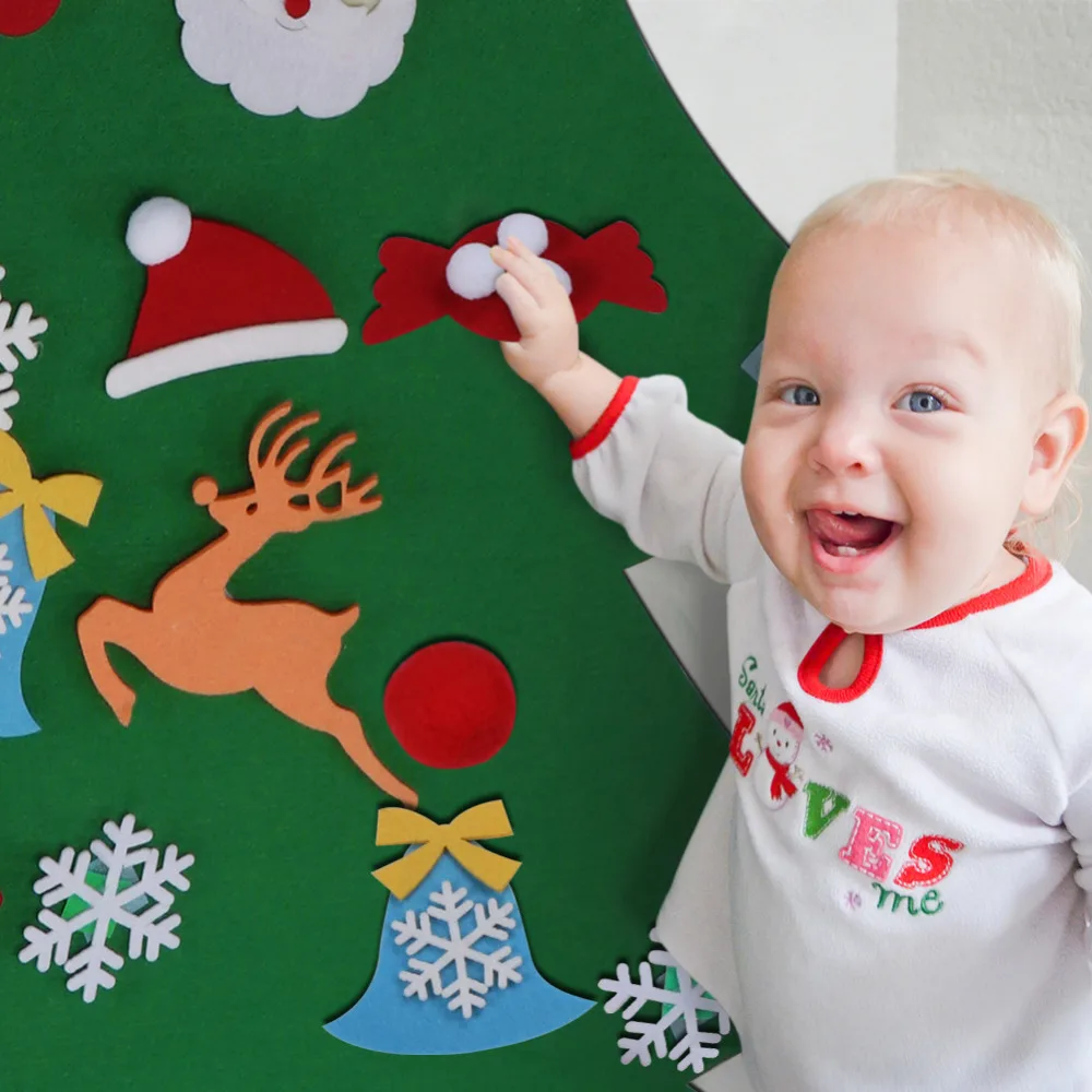 OurWarm Creative Felt DIY Craft Gift Handmade Felt Christmas Tree Kids Birthday Party Decorations Children Room Decoration