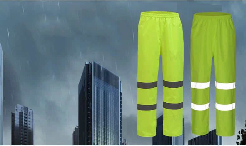 Светоотражающие Брюки дождевик для мужчин Для мужчин s отражающий светлые участки непромокаемые штаны Для мужчин s рабочей одежды длинные