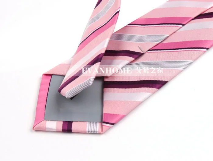 Известные брендовые галстуки для мужчин модные дизайнерские мужские галстуки Мода 7 см вечернее платье розовато-фиолетовые галстуки в полоску мужской галстук