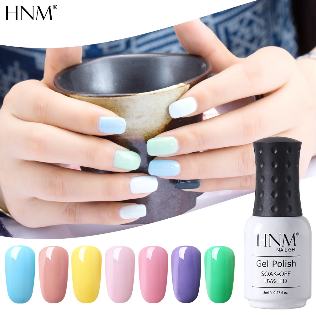 Гель лак для ногтей HNM 3 в 1 блестящий одношаговый нейл арта гибридный УФ