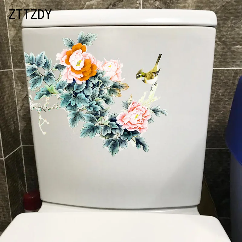 Классические окрашенные цветы и птицы ZTTZDY 24 6*22 9 см художественные наклейки на