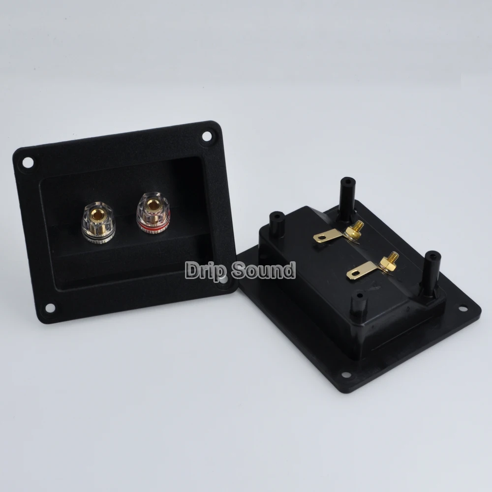 2pcs 2 Way Speaker Junction Box Speaker Copper Wiring Terminal Binding