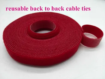 

red 10mm*25M(width*length) Nylon Reusable Cable Ties back to back cable management fastener tie wrap nylon cable ties hook loop