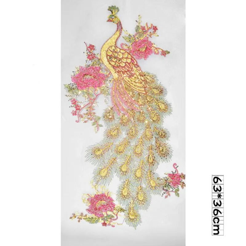 DIY Peacock Flower Sequins Embroidered Patches for Clothes Applique Embroidery Flower Patch Wedding Dress Sewing Trim Garment Decor for Clothing DIY Peacock Flower Sequins Embroidered Patches for Clothes Applique Embroidery Flower Patch Wedding Dress Sewing Trim Garment Decor for Clothing