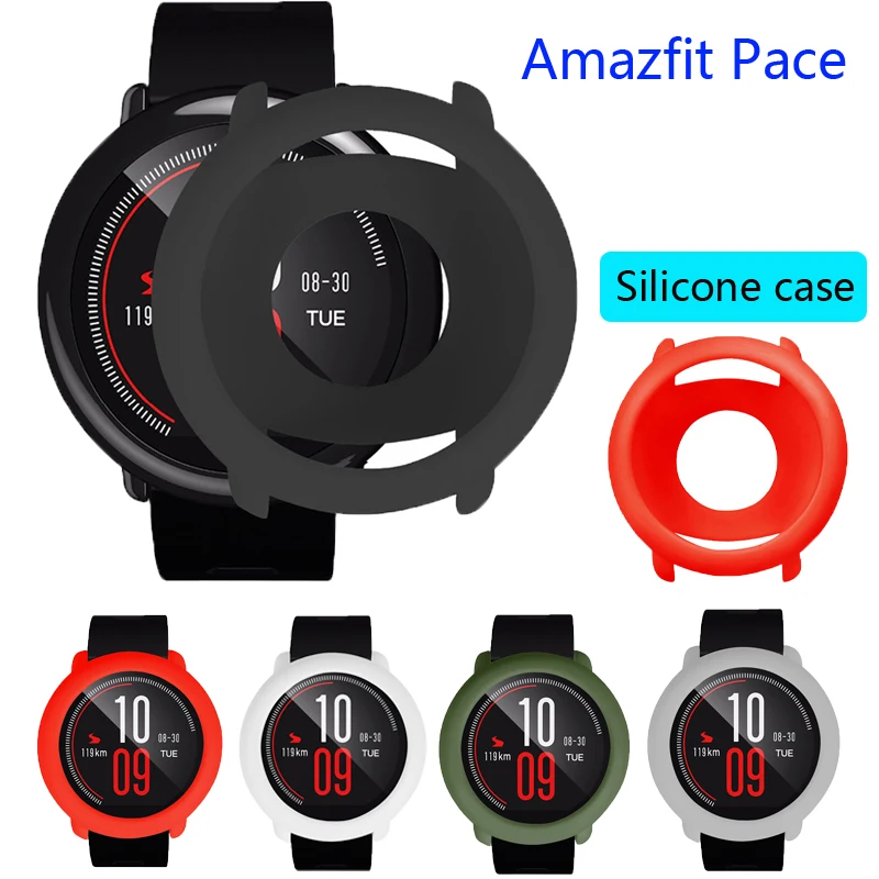 

Silicone cases for xiaomi huami amazfit pace smart watch case soft shell cover protector frame