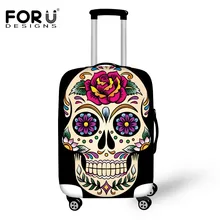 FORUDESIGNS Luggage Cover 3D Vintage Sugar Skull Roses Travel Accessories for 18''-30'' Travel Case Suitcase Protective Cover   