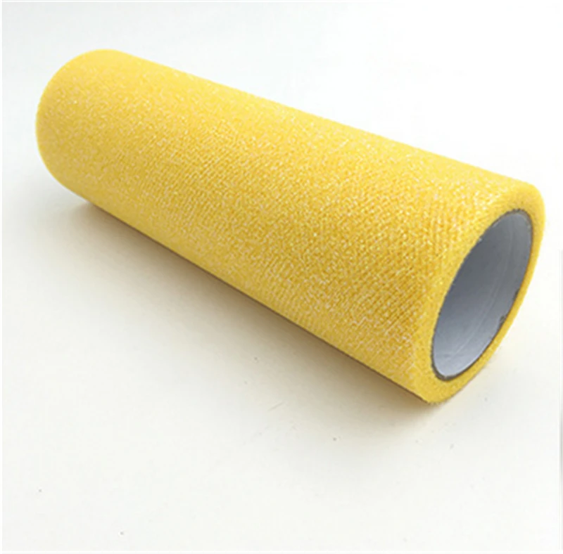 9.2m 15cm Glitter Tulle Rolls Sparkly Glitter Sequin Tulle Mesh Baby Shower Tutu Skirt Organza Table Runner Party Wedding Decor - Цвет: yellow