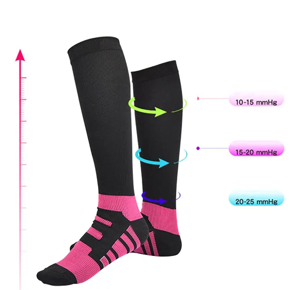 Quick Drying Compression Socks Casual Style Knee High/Long Sweat Absorption Hosiery Marathon Running Football Sneaker Socks