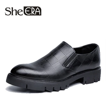 

She ERA 2018 Genuine Leather Causal Shoes Men Slip On Loafers Moccasins Luxury Brand Design cheap shoe Oxford Plus Size 38-44
