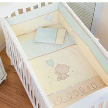 Промо-акция! Бархатный комплект детского постельного белья, набор для детской кроватки ropa de cuna комфортная постель одеяло защитный бортик,(бампер+ лист+ подушка+ одеяло