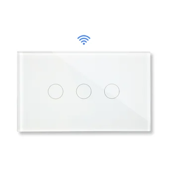 

Bingoelec 3 Gang 1 Way Touch Sensor Switch Wireless Remote RF 433 Light Switch Crystal Glass Panel Smart Home Wall Switch