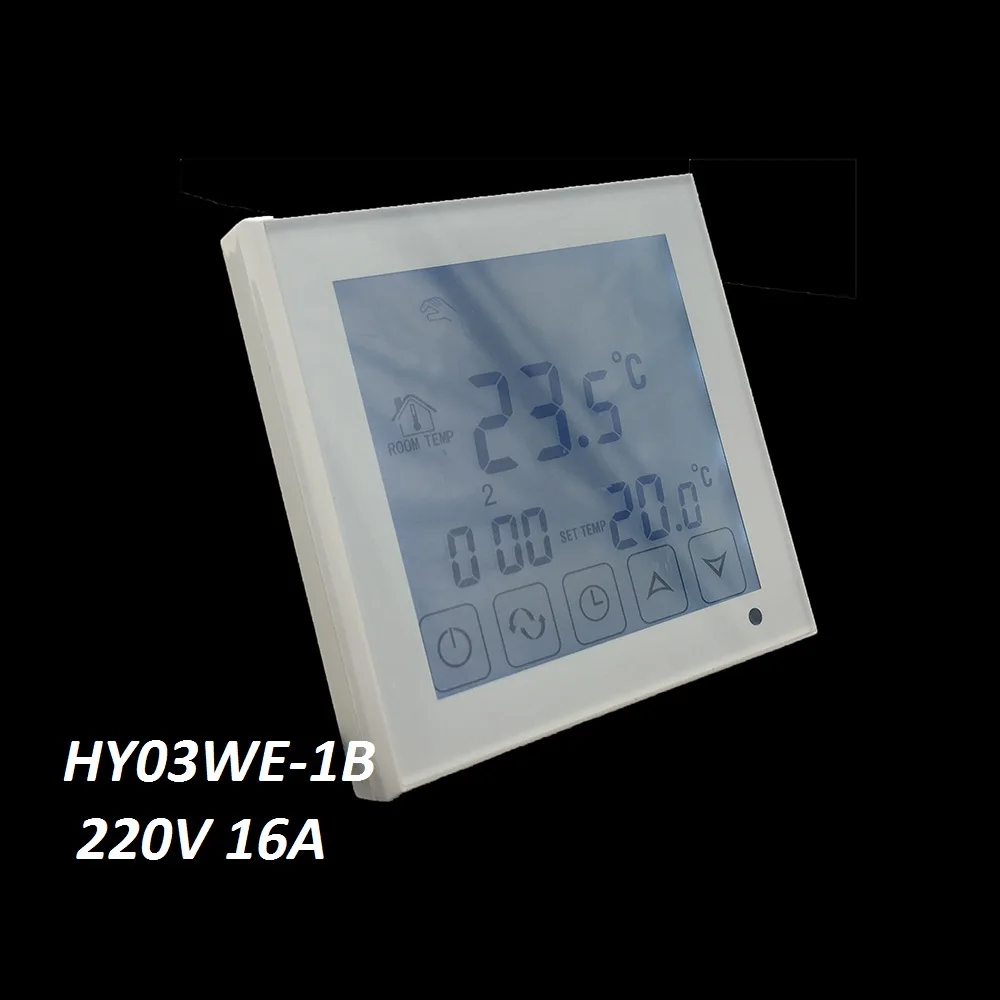 

HY03WE-1B Touch Screen LCD Display Temperature Controller 220V Warm Floor Heating Weekly Programmable Room Thermostat