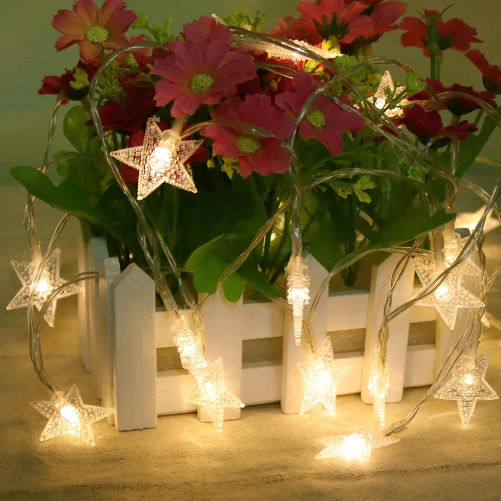 LED String Light 1M 10 Leds Stars Garland Holiday Lights For Christmas Tree Ramadan Lantern Princess Bedroom Decoration JQ LED String Light 1M 10 Leds Stars Garland Holiday Lights For Christmas Tree Ramadan Lantern Princess Bedroom Decoration JQ