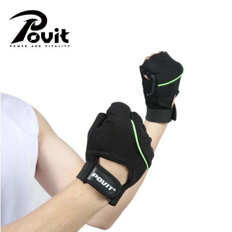 Povit 1 pair الاثقال لياقة قفازات النساء/الرجال رياضة كمال الأجسام اللياقة بممارسة الرياضة التدريب قفازات القفاز crossfit