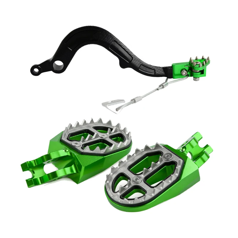 

Brake Pedal Lever Footpegs Foot Rest Pegs Footrest for Kawasaki KX450F 2007-2011 2012 2013 2014 2015 2016 2017 KLX450R 2008-2009