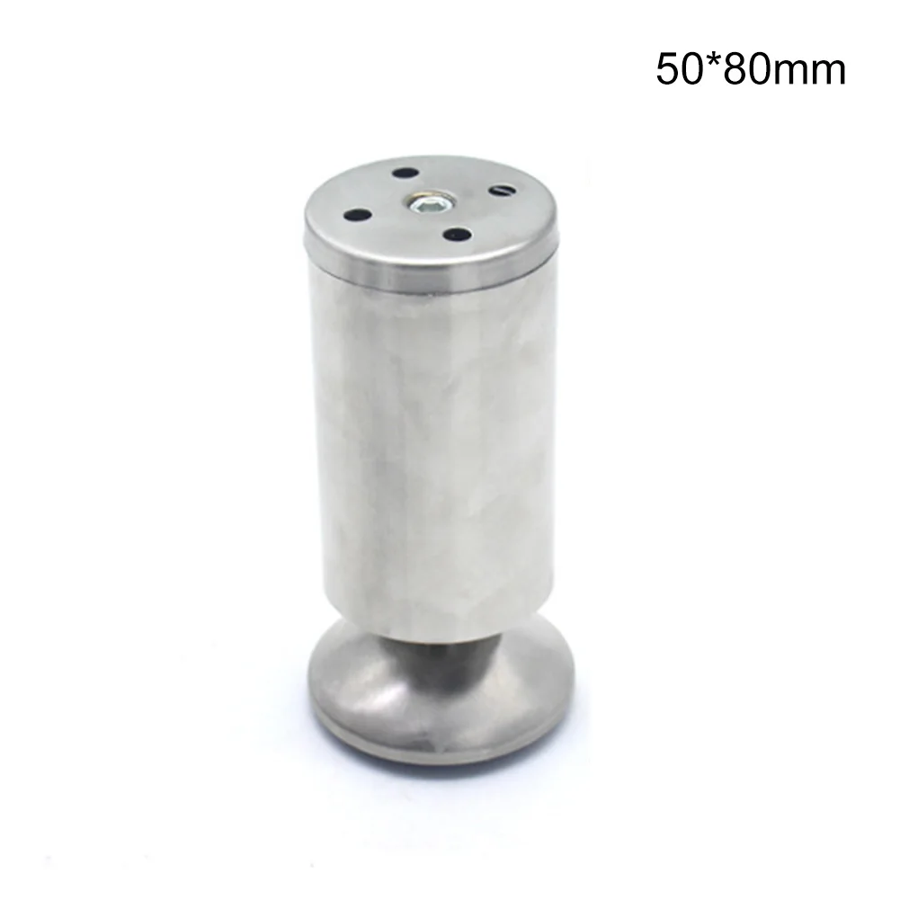 50mmx80mm Новые 4 шт металлические ножки мебель шкаф стол Шкаф диван Угловые ножки регулируемая высота - Цвет: 50mmx80mm