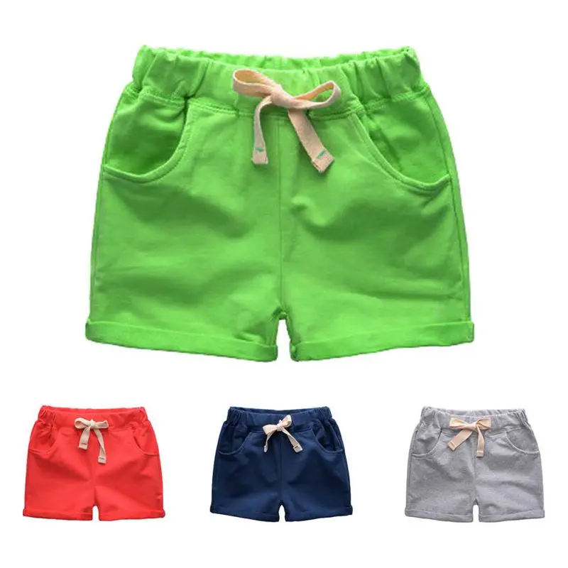 

Summer Solid Short Pants For Baby Boy Loose Mid Waist Casual Trousers Sports Beach Kids Children's Shorts Pants